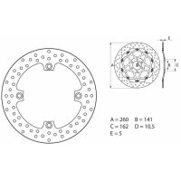 Bromsskiva Fast Rund BREMBO