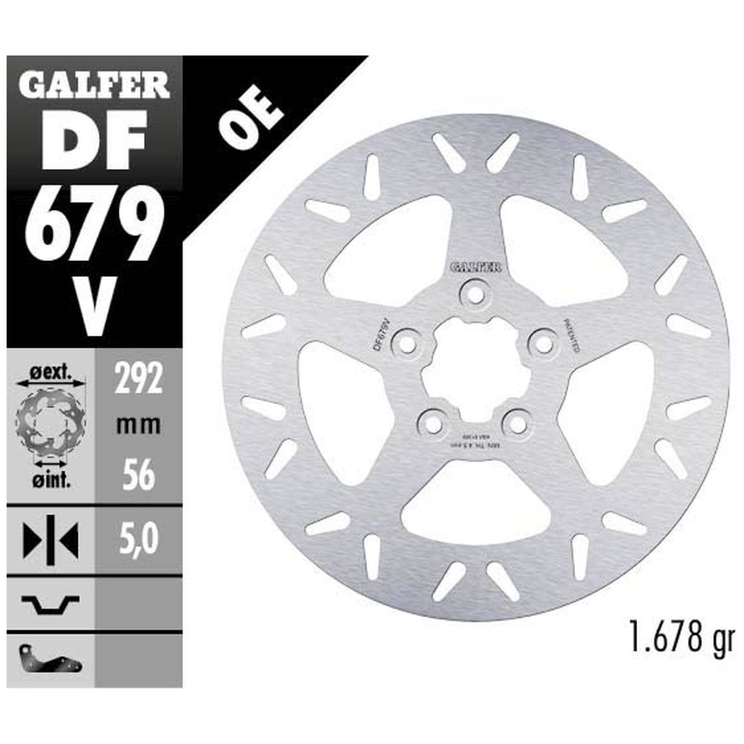 Bromsskiva Fixed Round 292 mm GALFER Bromsskiva – bild 2
