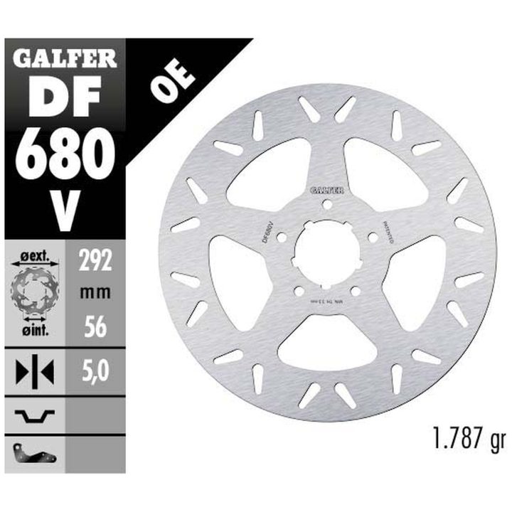 Bromsskiva Fixed Round 292 mm GALFER Bromsskiva – bild 2
