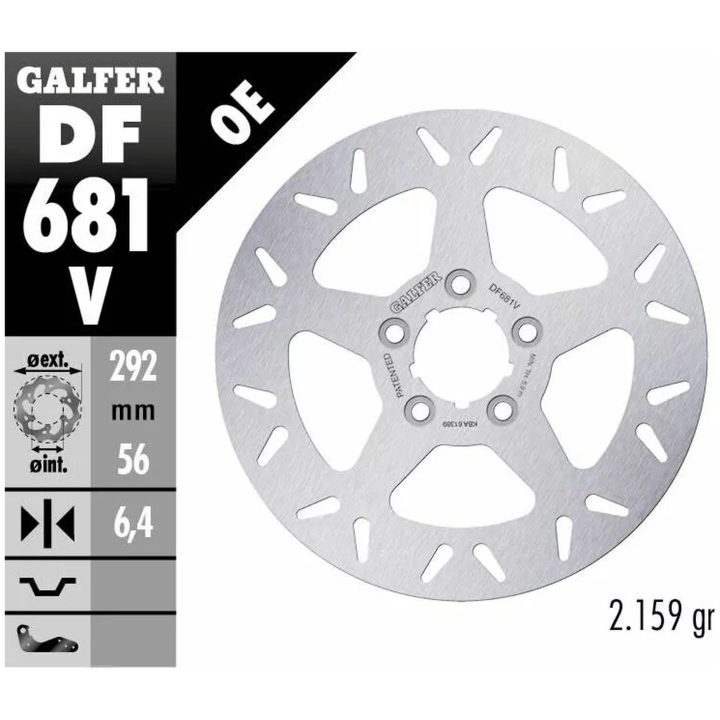 Bromsskiva Fixed Round 292 mm GALFER Bromsskiva – bild 2
