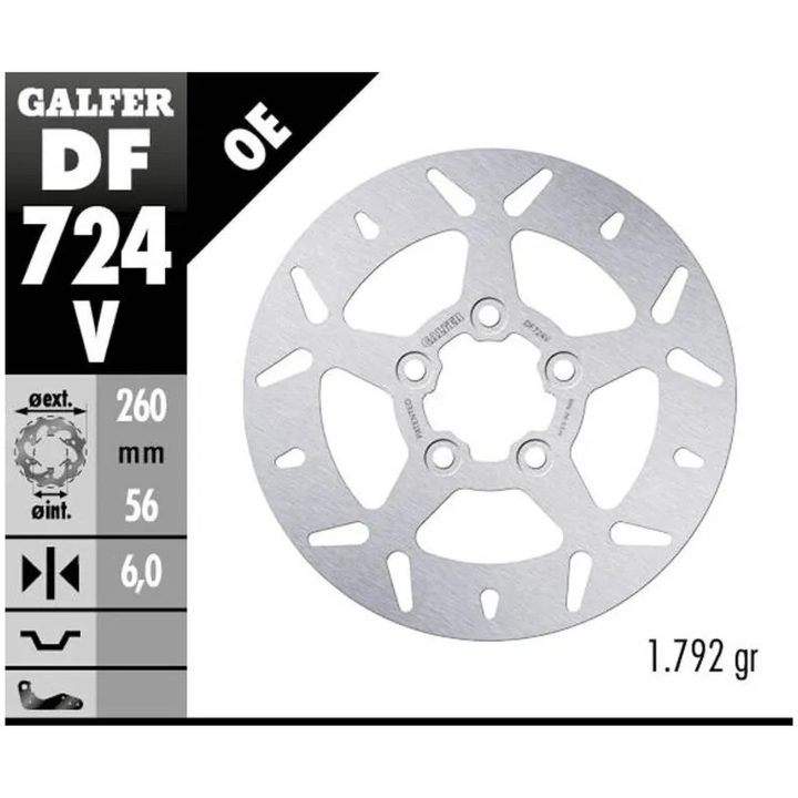 Bromsskiva Fixed Round 292 mm GALFER Bromsskiva – bild 2