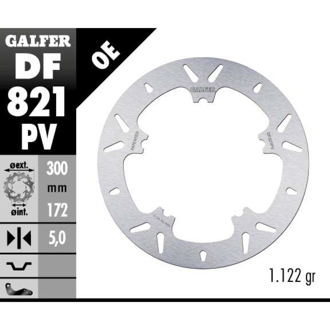 Bromsskiva Fixed Round 292 mm GALFER Bromsskiva