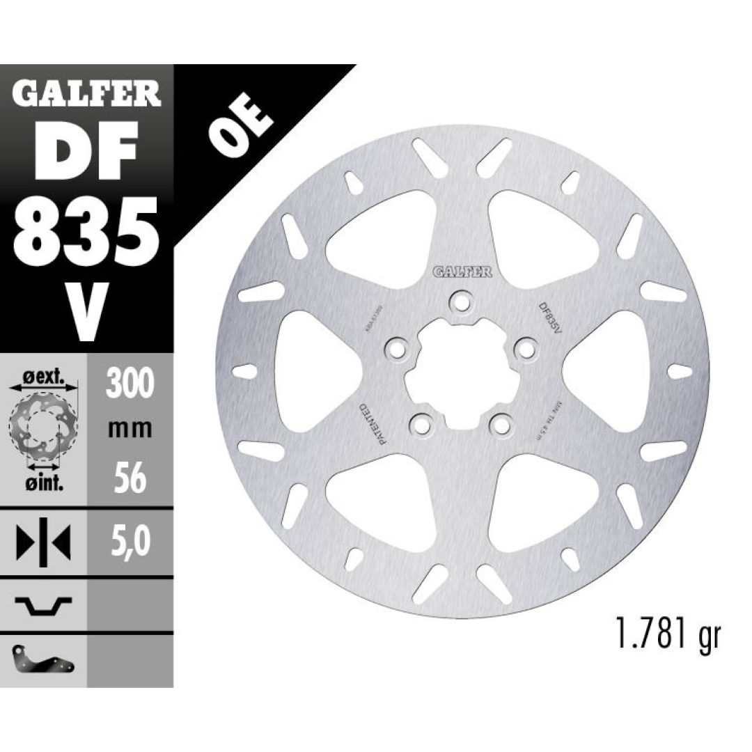 Bromsskiva Fixed Round 292 mm GALFER Bromsskiva