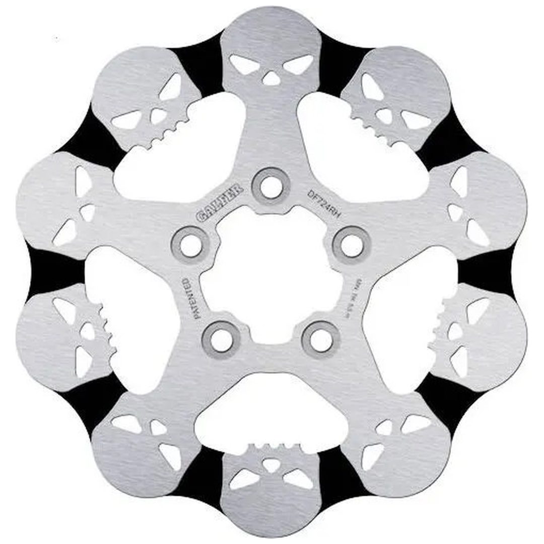 Bromsskiva Fixed Skull Svart Rostfritt Stål GALFER Bromsskiva