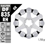 Bromsskiva Fixed Skull Svart Rostfritt Stål GALFER