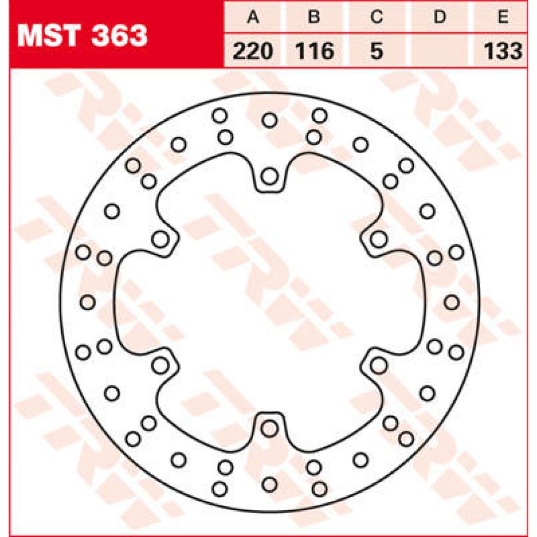 Bromsskiva Fixed TRW Silver
