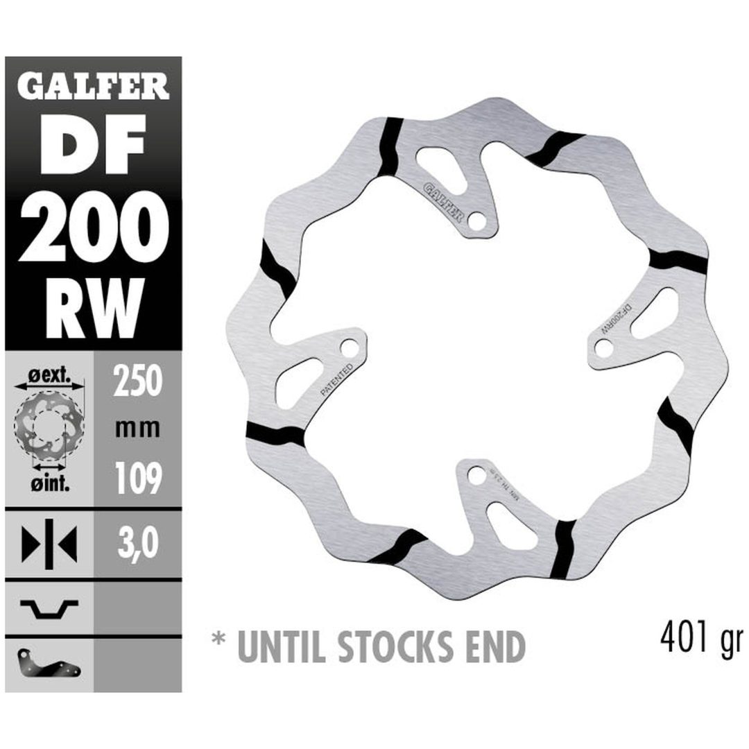 Bromsskiva Fixed Wave Svart/silver GALFER