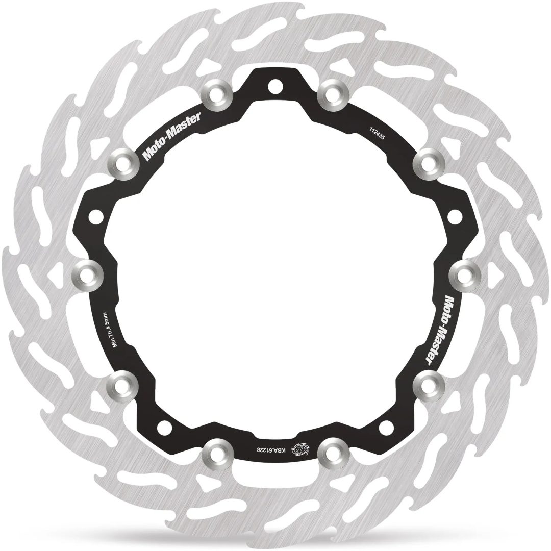 Bromsskiva Flame Flytande Svart/Silver MOTO-MASTER