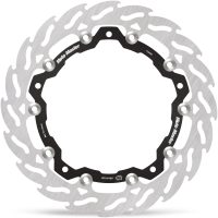 Bromsskiva Flame Flytande Svart/Silver MOTO-MASTER