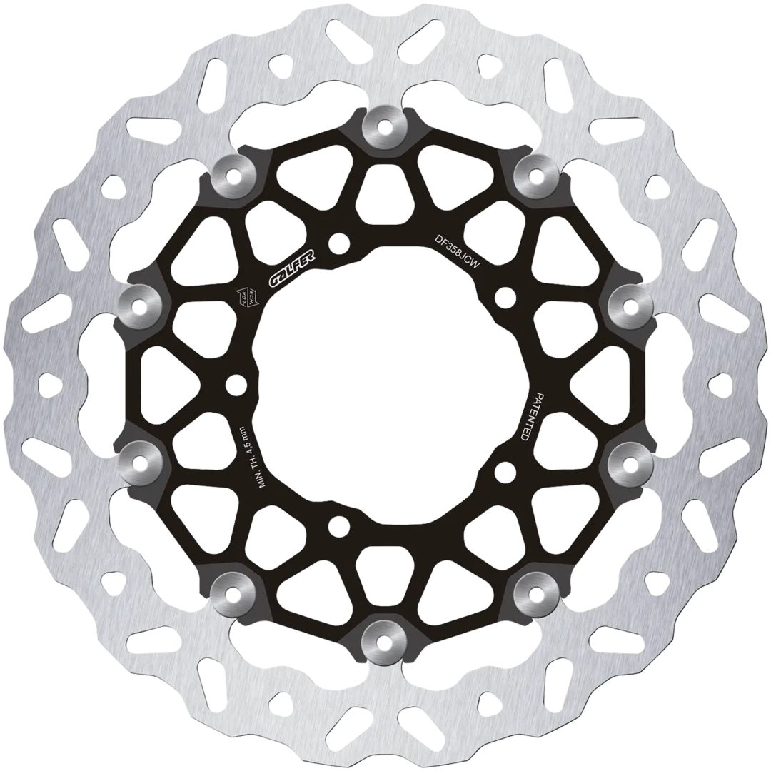 Bromsskiva Floatech Svart Silver GALFER
