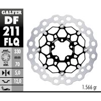 Bromsskiva Floating Cubiq Svart Silver Rostfritt stål GALFER
