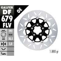 Bromsskiva Floating Round Svart Silver GALFER