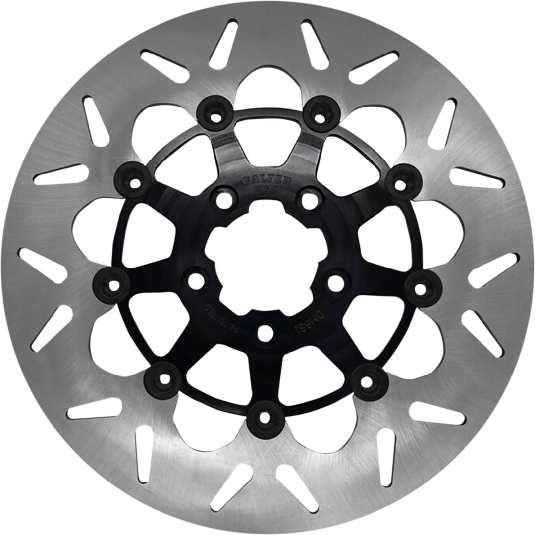 Bromsskiva Floating Round Svart Silver GALFER Bromsskiva