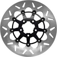 Bromsskiva Floating Round Svart Silver GALFER