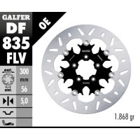 Bromsskiva Floating Round Svart Silver GALFER