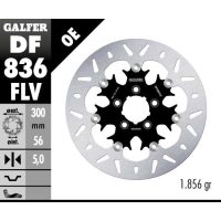 Bromsskiva Floating Round Svart Silver GALFER