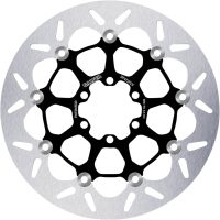 Bromsskiva Floating Round Svart Silver GALFER