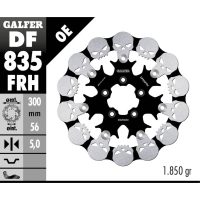 Bromsskiva Floating Skull Svart Silver GALFER