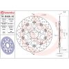 Bromsskiva Flytande Serie Oro Prime Line Borrad Rostfritt Stål BREMBO – miniatyr 2