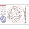 Bromsskiva Flytande Serie Oro Prime Line Borrad Rostfritt Stål BREMBO – miniatyr 2