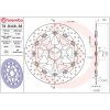 Bromsskiva Flytande Serie Oro Prime Line Borrad Rostfritt Stål BREMBO – miniatyr 2