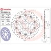 Bromsskiva Flytande Serie Oro Prime Line Borrad Rostfritt Stål BREMBO – miniatyr 2