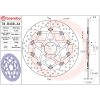 Bromsskiva Flytande Serie Oro Prime Line Borrad Rostfritt Stål BREMBO – miniatyr 2