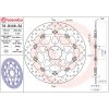 Bromsskiva Flytande Serie Oro Prime Line Borrad Rostfritt Stål BREMBO – miniatyr 2