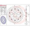 Bromsskiva Flytande Serie Oro Prime Line Borrad Rostfritt Stål BREMBO – miniatyr 2