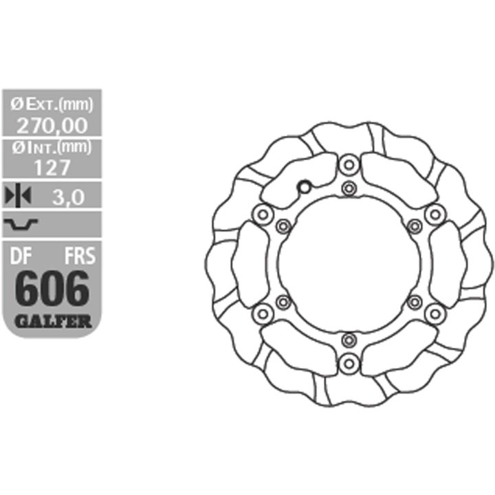 Bromsskiva FRAM 270mm Galfer Waveskiva – bild 2
