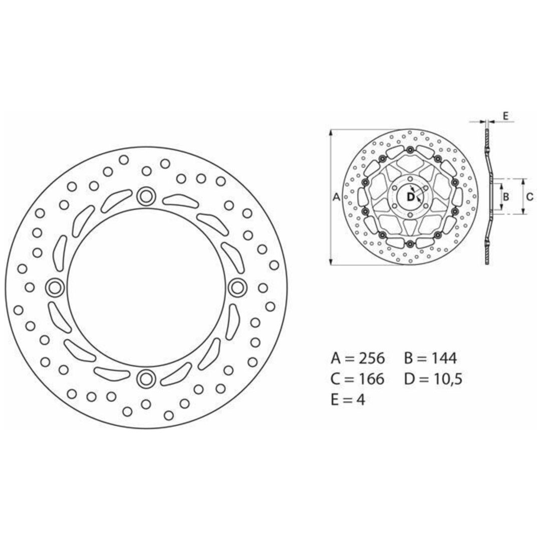 Bromsskiva FRAM Serie Oro Brembo