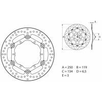 Bromsskiva FRAM Serie Oro Brembo