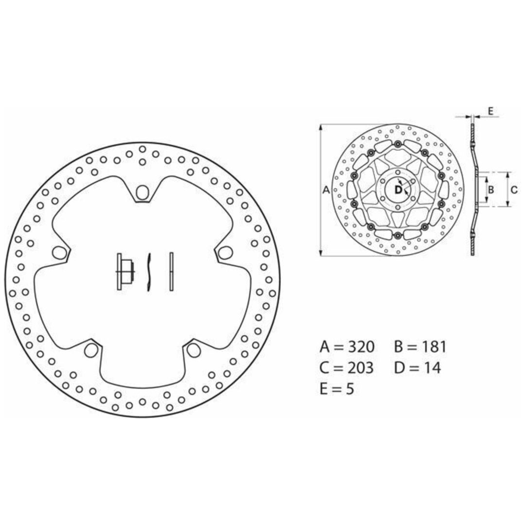 Bromsskiva FRAM Serie Oro Brembo