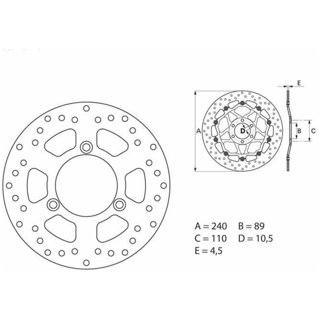 Bromsskiva Oro Brembo Natural