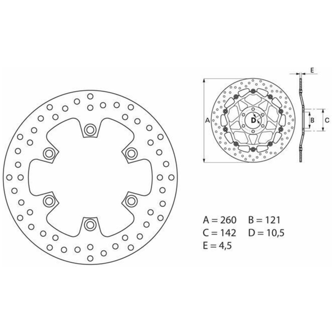 Bromsskiva Oro Brembo Natural