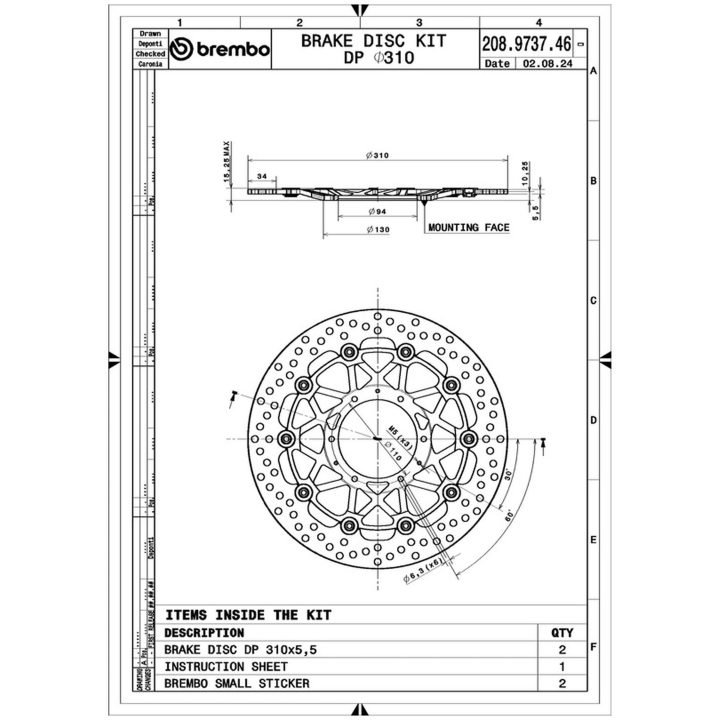 Bromsskiva Round Floating Par BREMBO – bild 4