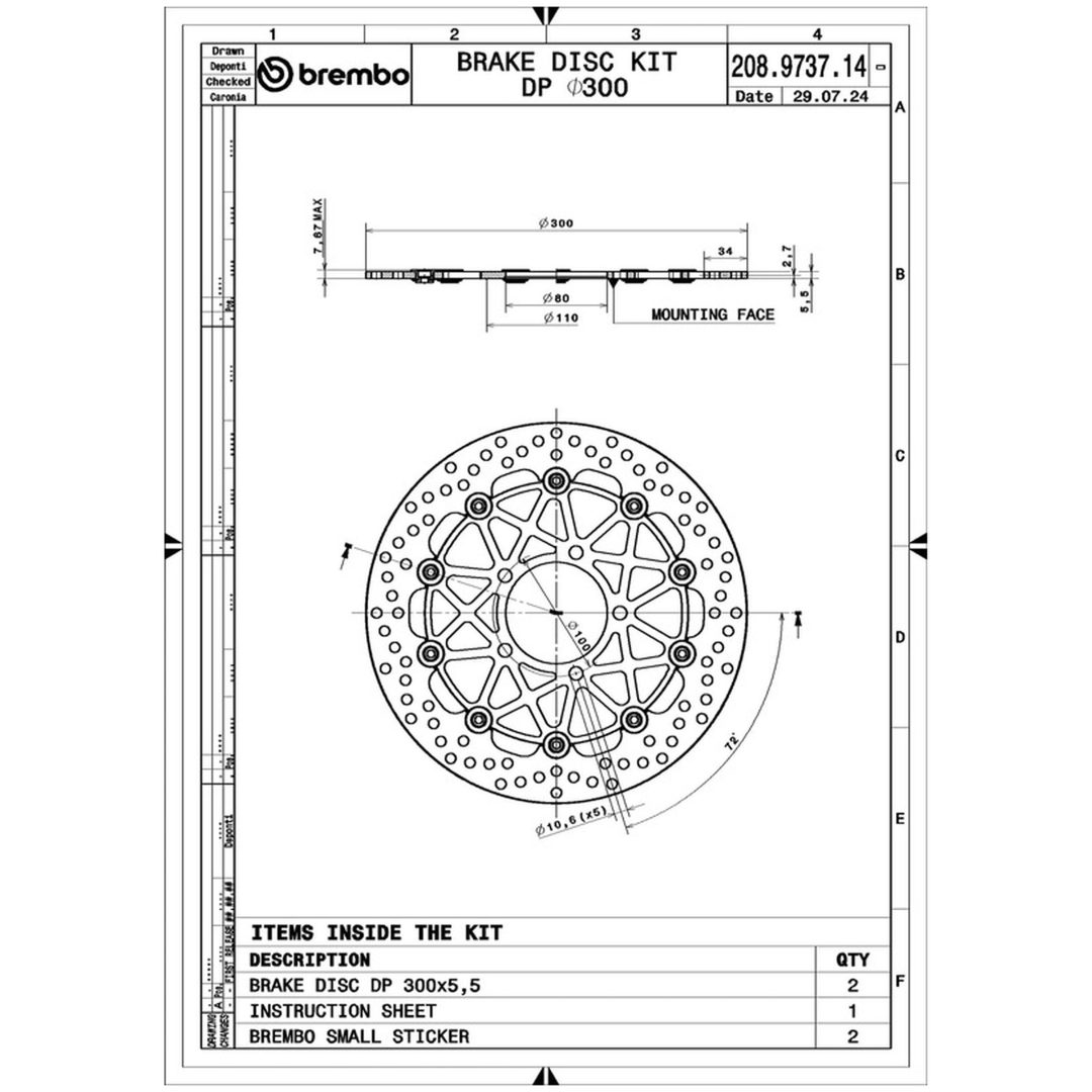 Bromsskiva Round Floating Par BREMBO – bild 2