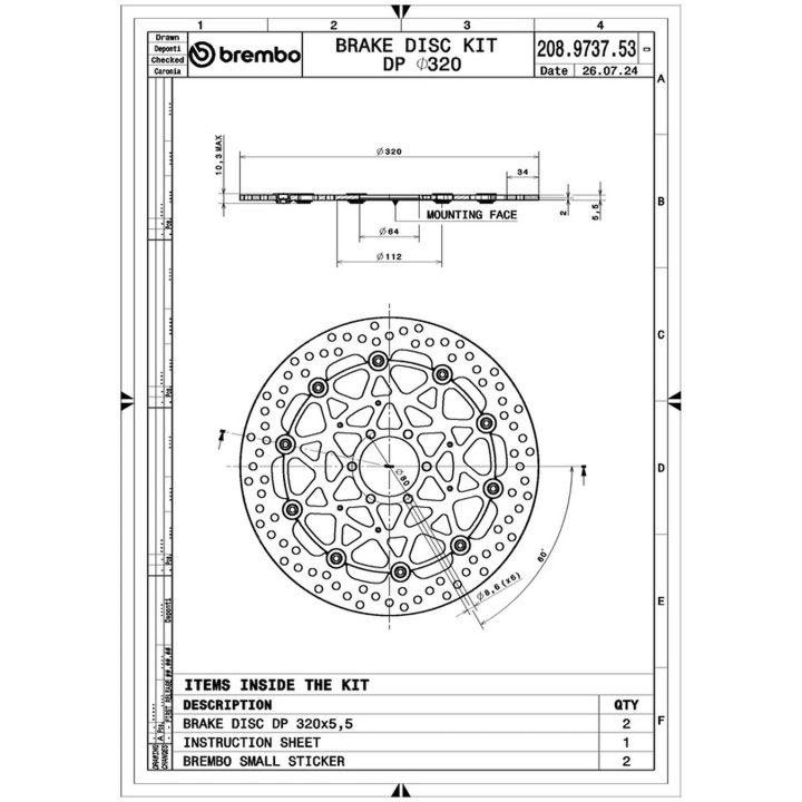 Bromsskiva Round Floating Par BREMBO – bild 4