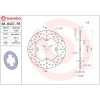 Bromsskiva SERIE ORO PRIME LINE Fast Borrad BREMBO – miniatyr 2