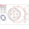 Bromsskiva SERIE ORO PRIME LINE Fast Borrad BREMBO – miniatyr 2