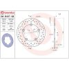Bromsskiva SERIE ORO PRIME LINE Fast Borrad BREMBO – miniatyr 2
