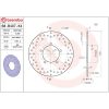 Bromsskiva Serie Oro Prime Line Fast Borrad Rostfri BREMBO – miniatyr 2