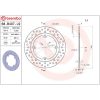 Bromsskiva Serie Oro Prime Line Fast Borrad Rostfri BREMBO – miniatyr 2