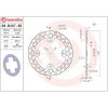 Bromsskiva Serie Oro Prime Line Fast Borrad Rostfri BREMBO – miniatyr 2