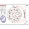 Bromsskiva Serie Oro Prime Line Flytande Borrad Rostfri Tvådelad BREMBO – miniatyr 2