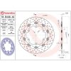 Bromsskiva Serie Oro Prime Line Flytande Borrad Rostfri Tvådelad BREMBO – miniatyr 2