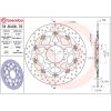Bromsskiva Serie Oro Prime Line Flytande Borrad Rostfri Tvådelad BREMBO – miniatyr 2