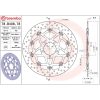 Bromsskiva Serie Oro Prime Line Flytande Borrad Rostfri Tvådelad BREMBO – miniatyr 2