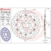 Bromsskiva Serie Oro Prime Line Flytande Borrad Rostfri Tvådelad BREMBO – miniatyr 2
