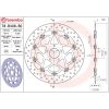 Bromsskiva Serie Oro Prime Line Flytande Rostfritt Stål BREMBO – miniatyr 2